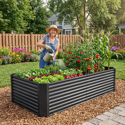 1/2 pcs Raised Garden Bed Kit, with Gloves & Tension Bar