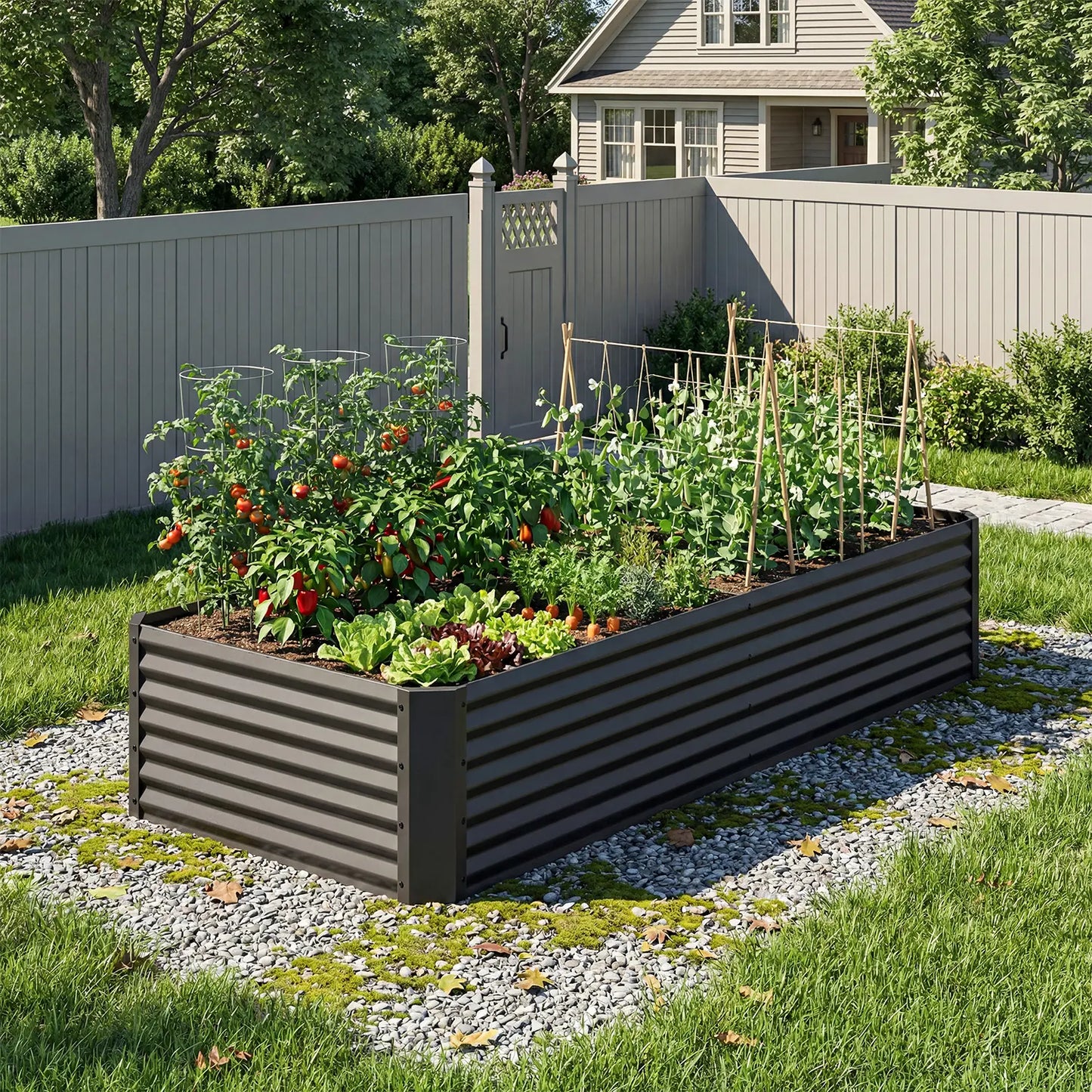 1/2 pcs Raised Garden Bed Kit, with Gloves & Tension Bar