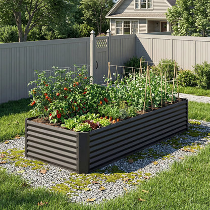 1/2 pcs Raised Garden Bed Kit, with Gloves & Tension Bar